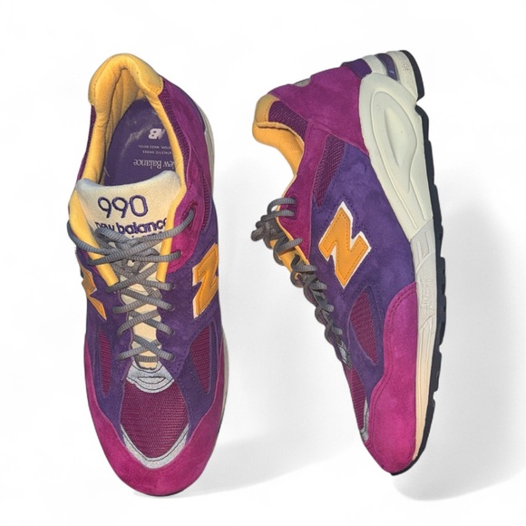 Teddy Santis x New Balance 990v2 Made in USA 'Purple Yellow' - Picture 5 of 9